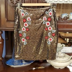Guess sequins mini skirt, size S